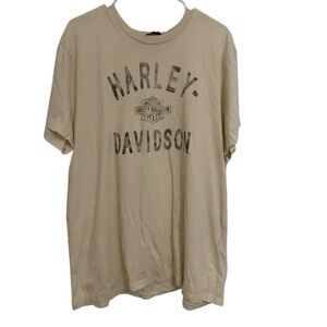Harley Davidson Australia Exclusive T-Shirt 2XL Slim Beige Graphic Tee Rare